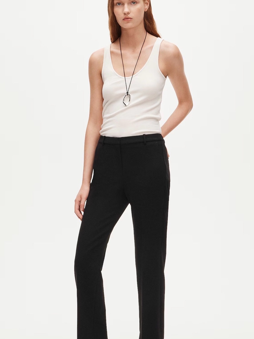 J. Crew Black Straight-Leg Trousers
